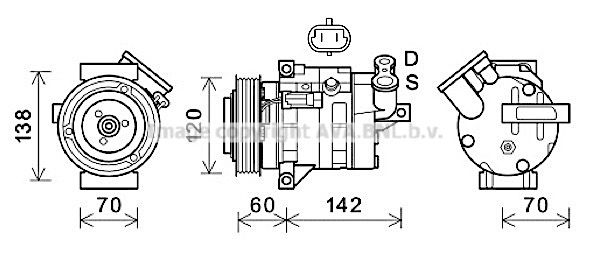 CTK052 AVA QUALITY COOLING Компрессор, кондиционер