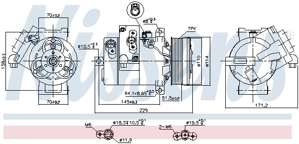 890695 NISSENS Компрессор, кондиционер