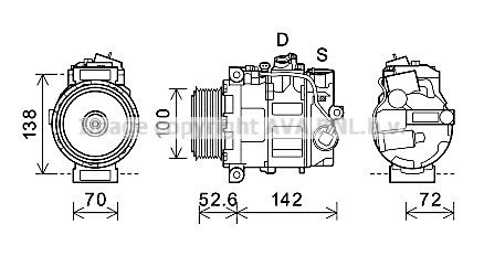 MSAK639 AVA QUALITY COOLING Компрессор, кондиционер