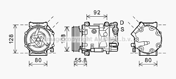 CNK282 AVA QUALITY COOLING Компрессор, кондиционер