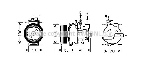 AIAK269 AVA QUALITY COOLING Компрессор, кондиционер