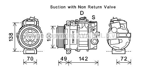 MSK638 PRASCO Компрессор, кондиционер