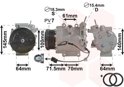 2500K235 VAN WEZEL Компрессор, кондиционер