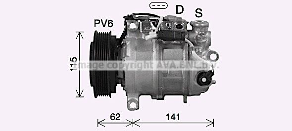 MSAK737 AVA QUALITY COOLING Компрессор, кондиционер