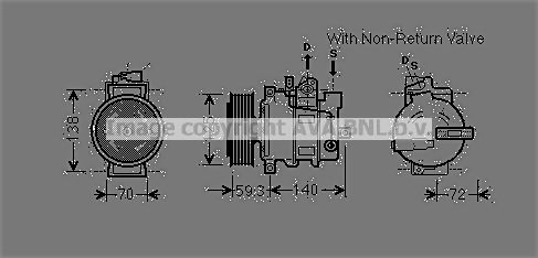 AIAK330 AVA QUALITY COOLING Компрессор, кондиционер