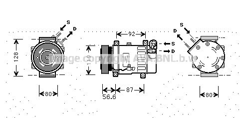 CNAK238 AVA QUALITY COOLING Компрессор, кондиционер