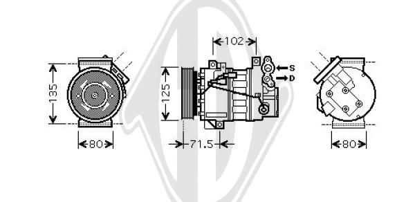 DCK1494 DIEDERICHS Компрессор, кондиционер