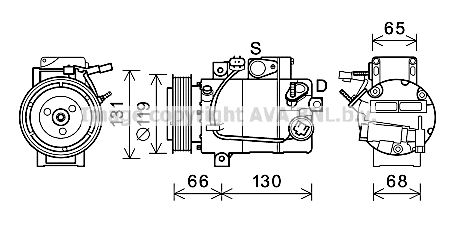 HYK340 AVA QUALITY COOLING Компрессор, кондиционер