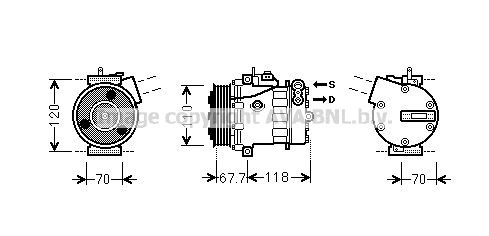 FTK384 PRASCO Компрессор, кондиционер