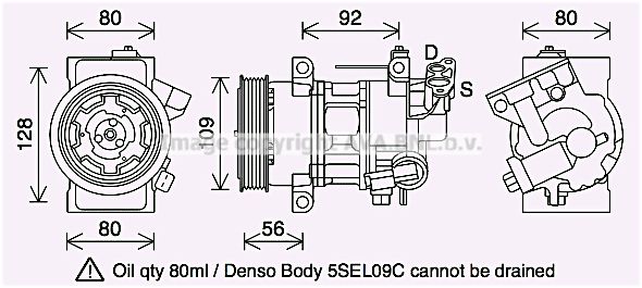 PEK418 AVA QUALITY COOLING Компрессор, кондиционер