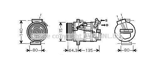 RTK394 PRASCO Компрессор, кондиционер