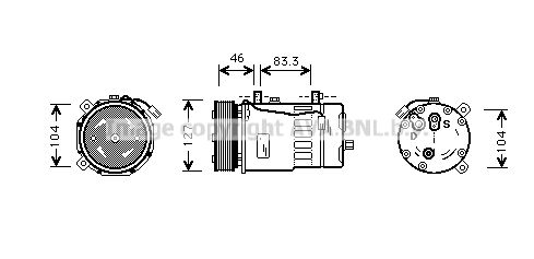 VNK050 AVA QUALITY COOLING Компрессор, кондиционер