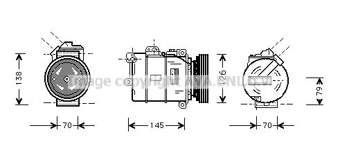 BWK064 AVA QUALITY COOLING Компрессор, кондиционер