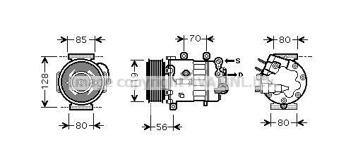 PEAK322 AVA QUALITY COOLING Компрессор, кондиционер