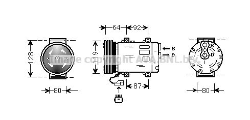 JEK029 AVA QUALITY COOLING Компрессор, кондиционер