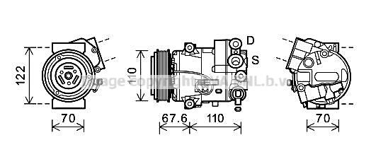 OLAK605 AVA QUALITY COOLING Компрессор, кондиционер