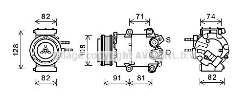 FDAK498 AVA QUALITY COOLING Компрессор, кондиционер