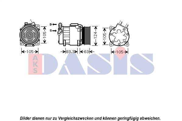 850103N AKS DASIS Компрессор, кондиционер