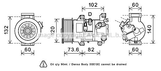 TOK610 AVA QUALITY COOLING Компрессор, кондиционер