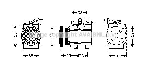 HYAK160 AVA QUALITY COOLING Компрессор, кондиционер