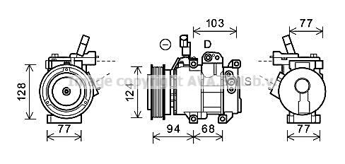 HYK318 AVA QUALITY COOLING Компрессор, кондиционер