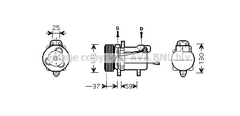 SZAK092 AVA QUALITY COOLING Компрессор, кондиционер