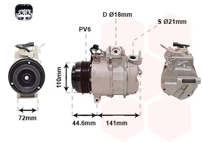 1801K719 VAN WEZEL Компрессор, кондиционер