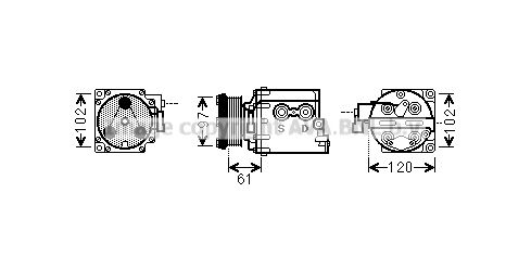 FDAK436 AVA QUALITY COOLING Компрессор, кондиционер