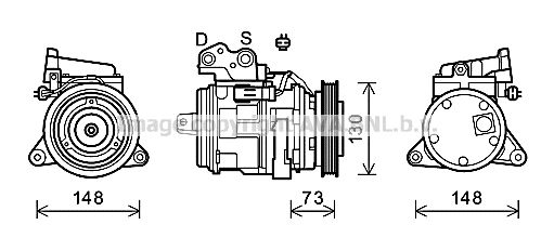 JEK063 AVA QUALITY COOLING Компрессор, кондиционер