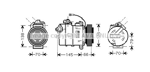 VNK261 AVA QUALITY COOLING Компрессор, кондиционер