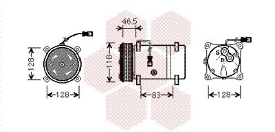 0900K158 VAN WEZEL Компрессор, кондиционер