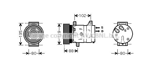 RTAK367 AVA QUALITY COOLING Компрессор, кондиционер