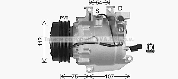 HDAK332 AVA QUALITY COOLING Компрессор, кондиционер