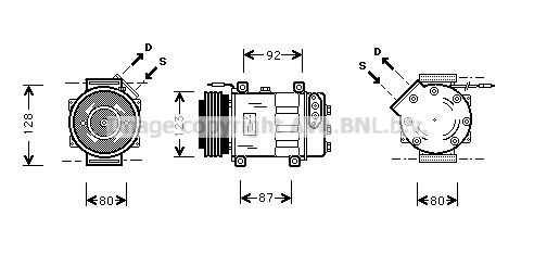 RTK037 AVA QUALITY COOLING Компрессор, кондиционер