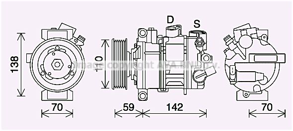 VNK401 AVA QUALITY COOLING Компрессор, кондиционер