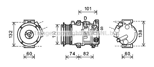 TOK628 AVA QUALITY COOLING Компрессор, кондиционер