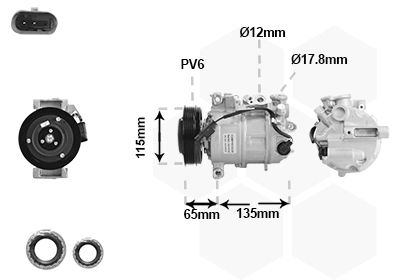 3001K722 VAN WEZEL Компрессор, кондиционер