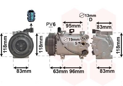 8300K282 VAN WEZEL Компрессор, кондиционер