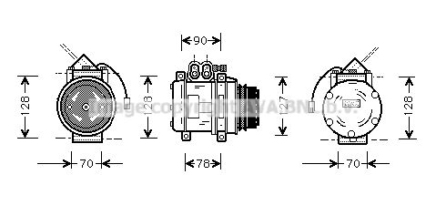 PRK033 AVA QUALITY COOLING Компрессор, кондиционер