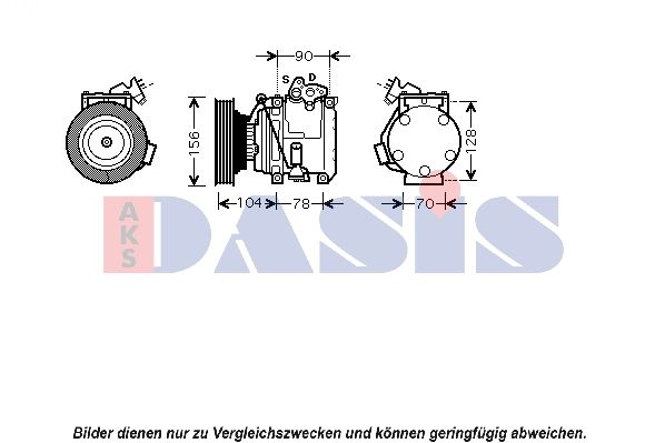 850447N AKS DASIS Компрессор, кондиционер