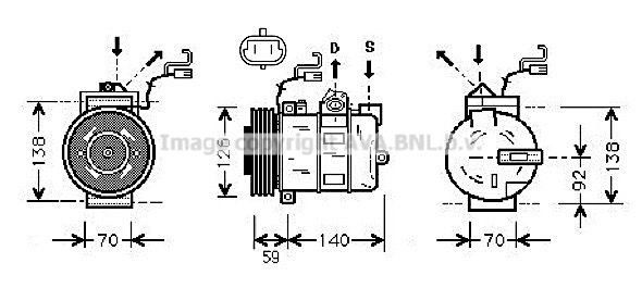 OLK327 AVA QUALITY COOLING Компрессор, кондиционер