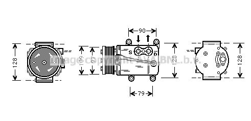 FDAK105 AVA QUALITY COOLING Компрессор, кондиционер