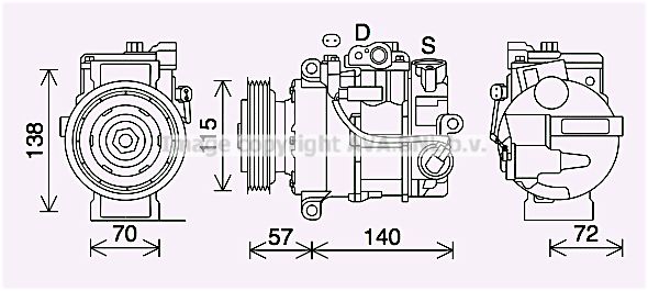 MSK706 AVA QUALITY COOLING Компрессор, кондиционер