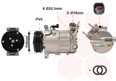 5900K192 VAN WEZEL Компрессор, кондиционер