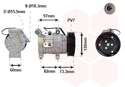 5300K625 VAN WEZEL Компрессор, кондиционер