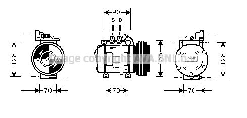 AUK018 AVA QUALITY COOLING Компрессор, кондиционер