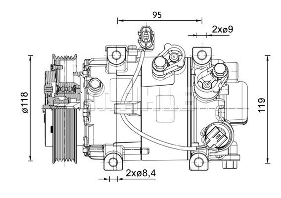 ACP1466000P MAHLE Компрессор, кондиционер