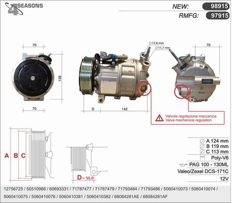 98915 AHE Компрессор, кондиционер