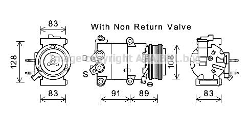 FDAK588 AVA QUALITY COOLING Компрессор, кондиционер