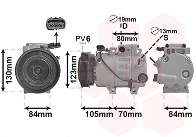 8201K704 VAN WEZEL Компрессор, кондиционер